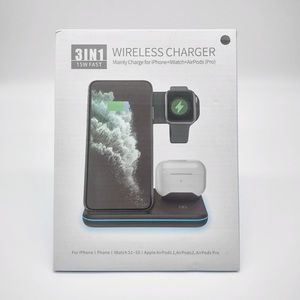 NIB 3-in-1 15W Fast Wireless Charger for Apple Products